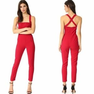 Black Halo Red Jumpsuit